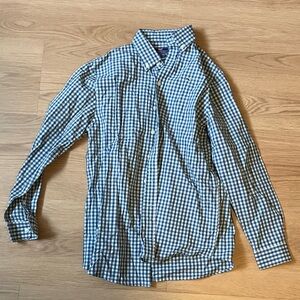 Boy’s Blue and White Checkered Shirt